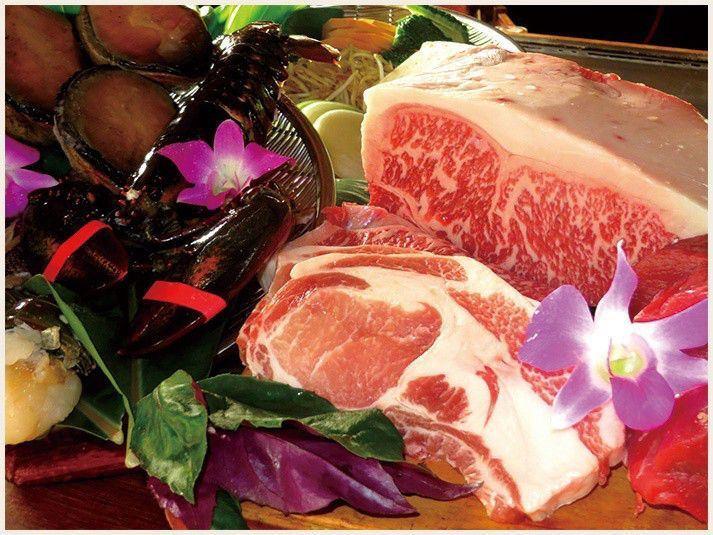 鉄板焼きフルコースディナー　石垣産美崎牛サーロイン200g