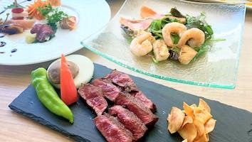[Curso de almoço de luxo] 8 pratos, incluindo bife de filé Wagyu e arroz com alho