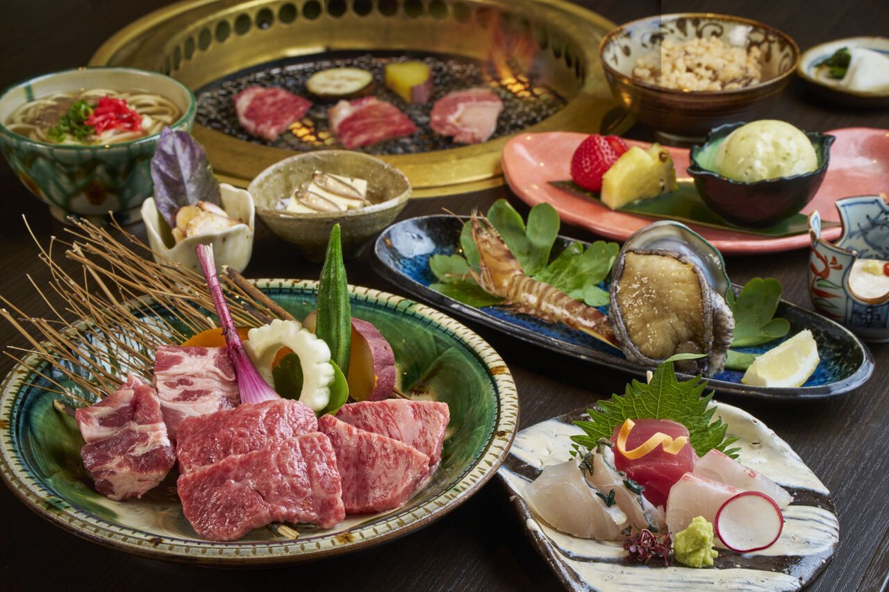 Charcoal-grilled course - shinkousen -