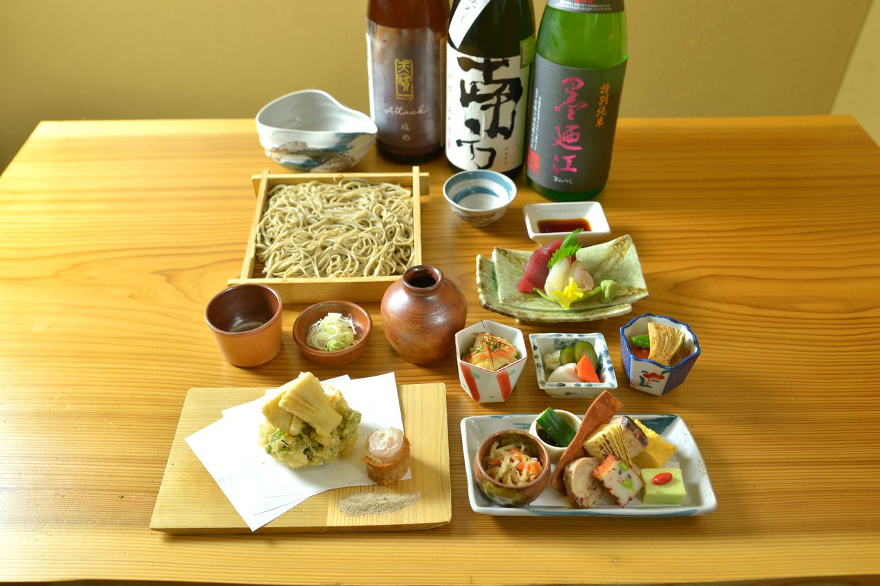 【季節限定ランチ■筍彩】筍季節料理と自家製蕎麦の御膳＋店長おすすめ季酒付き