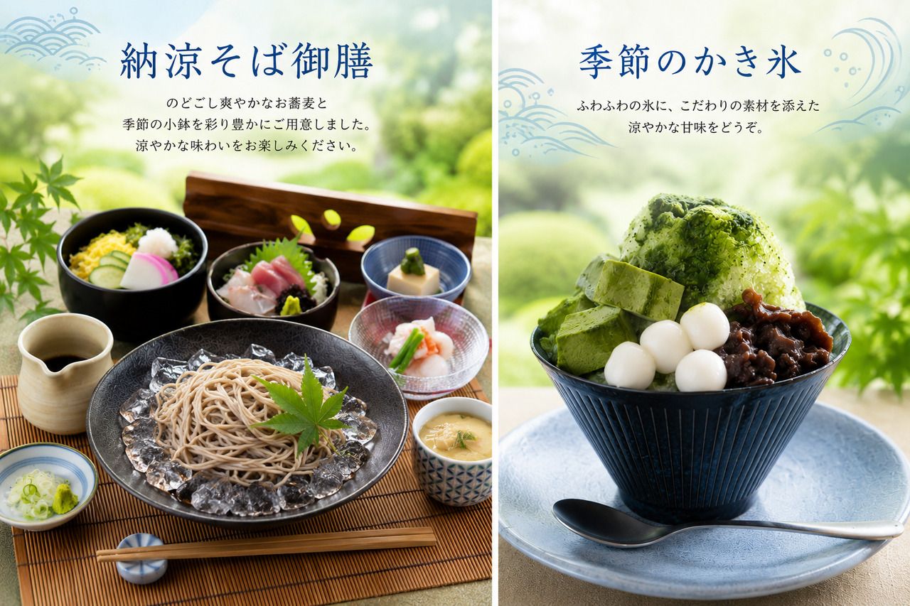 [Limited Time] Summer Refreshment: Buckwheat Noodle Set with Choice of Shaved Ice ★ Weekdays ★