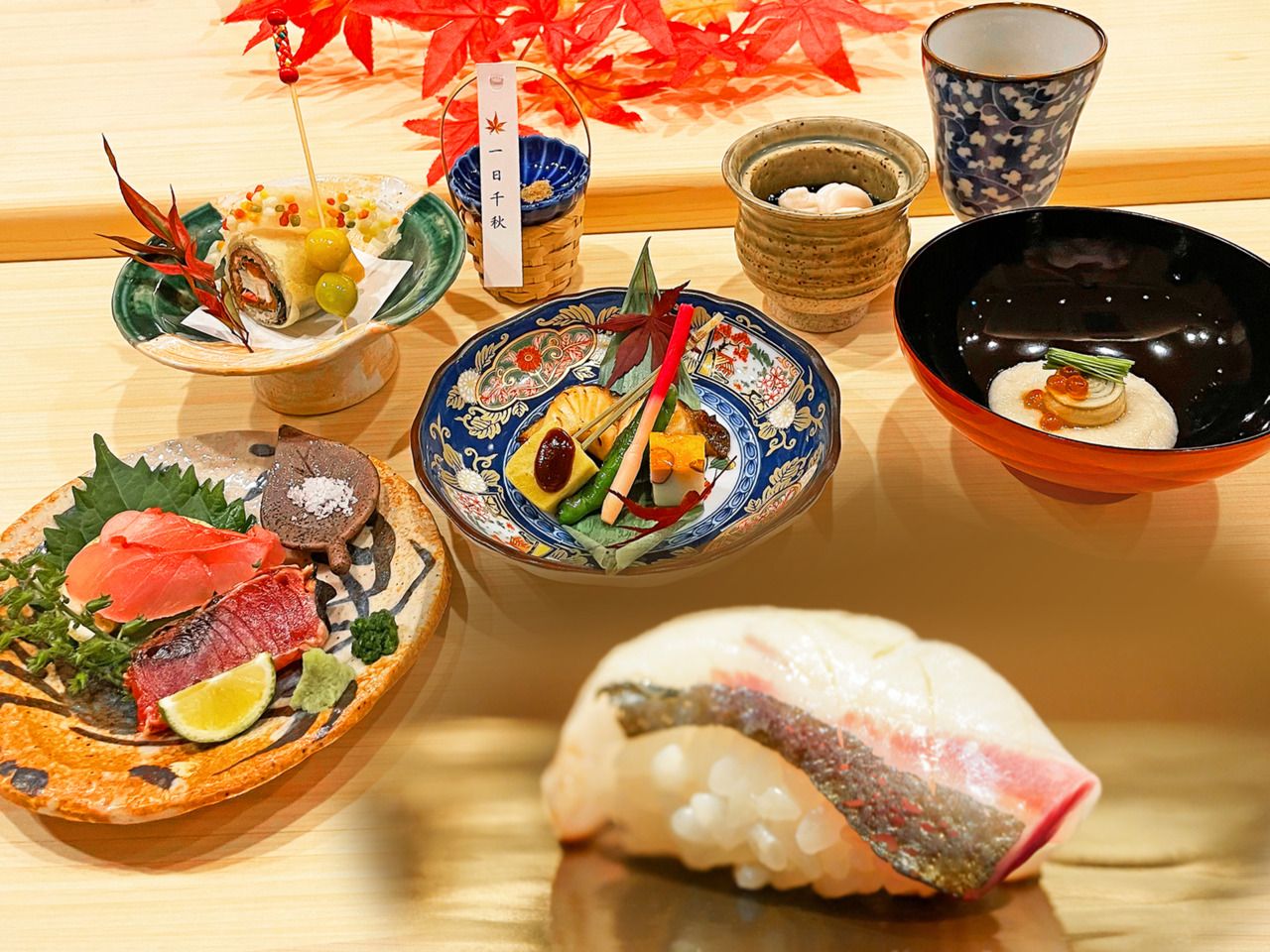 おまかせ鮨と四季彩ミニ懐石コース