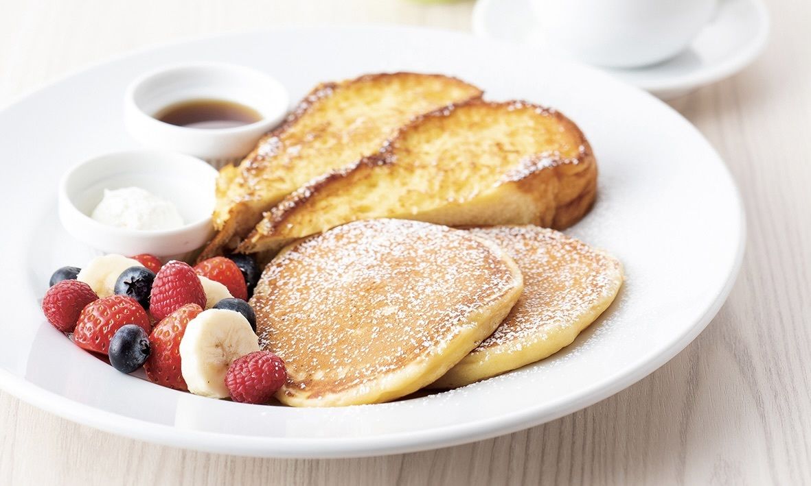 フレンチトースト＆パンケーキハーフ＆ハーフ