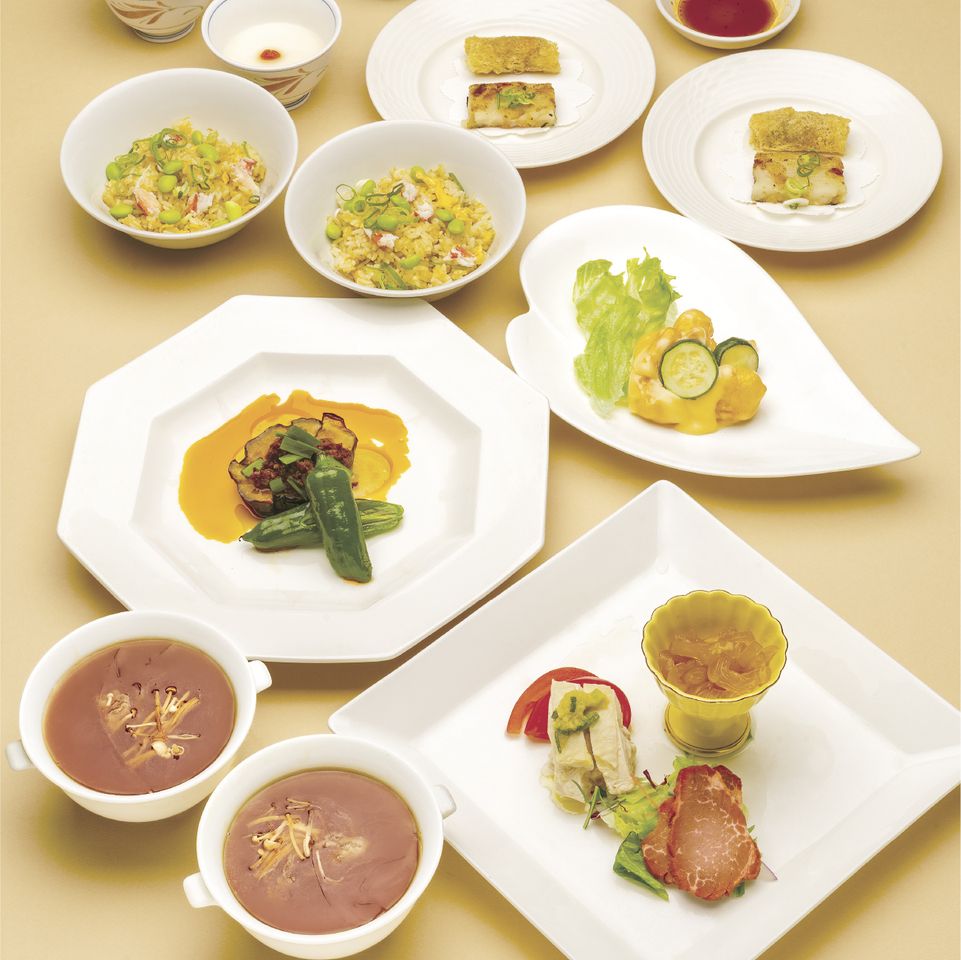 [Lunch] Higashiyama course 7 dishes including 4 kinds of cold dishes,  mini shark's fin soup, and beef