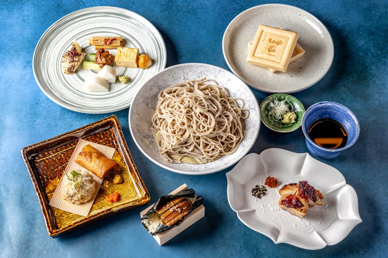 【包廂保證 平日午餐限定】附贈一杯飲料+蕎麥麵、生魚片、烤肉、蕎麥麵等5道拼盤共7道菜品 / 豆蕎麥懷石午餐套餐