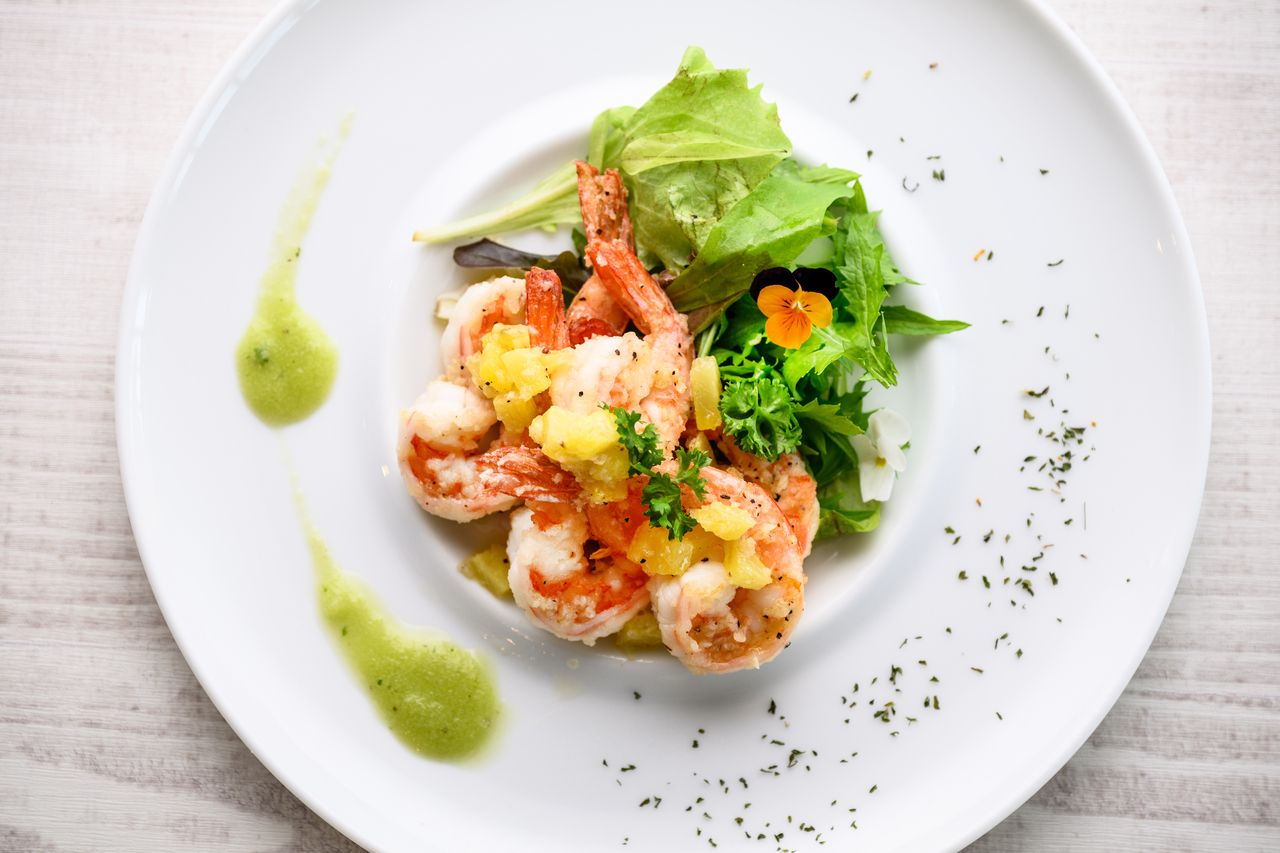 하와이안 마늘 새우 + 하프 뷔페