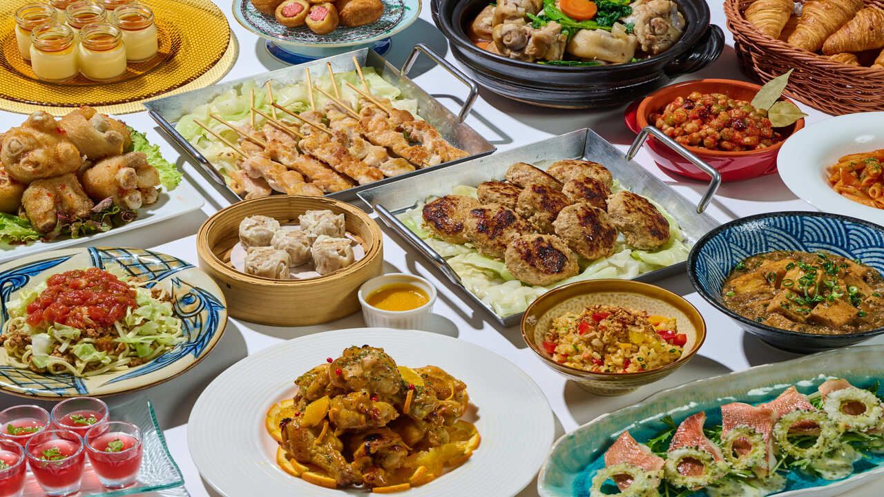 【平日ランチビュッフェ】　Ryukyu ✖ American  GOURMET BUFFET＼オープンキッチンで焼き上げる自慢のステーキや、自分好みにトッピングできるソフトクリームも食べ放題／