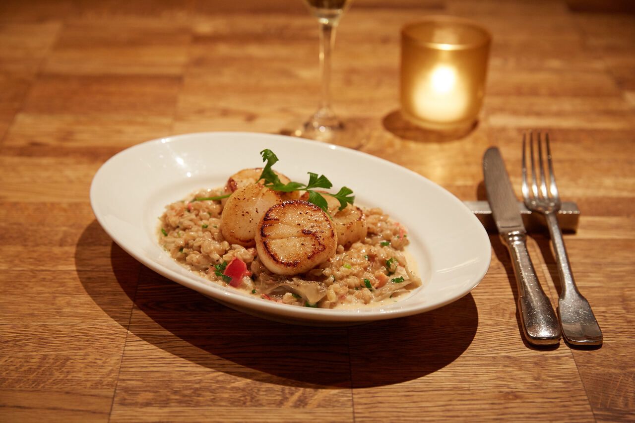 Dinner course at Indoor Dining Table