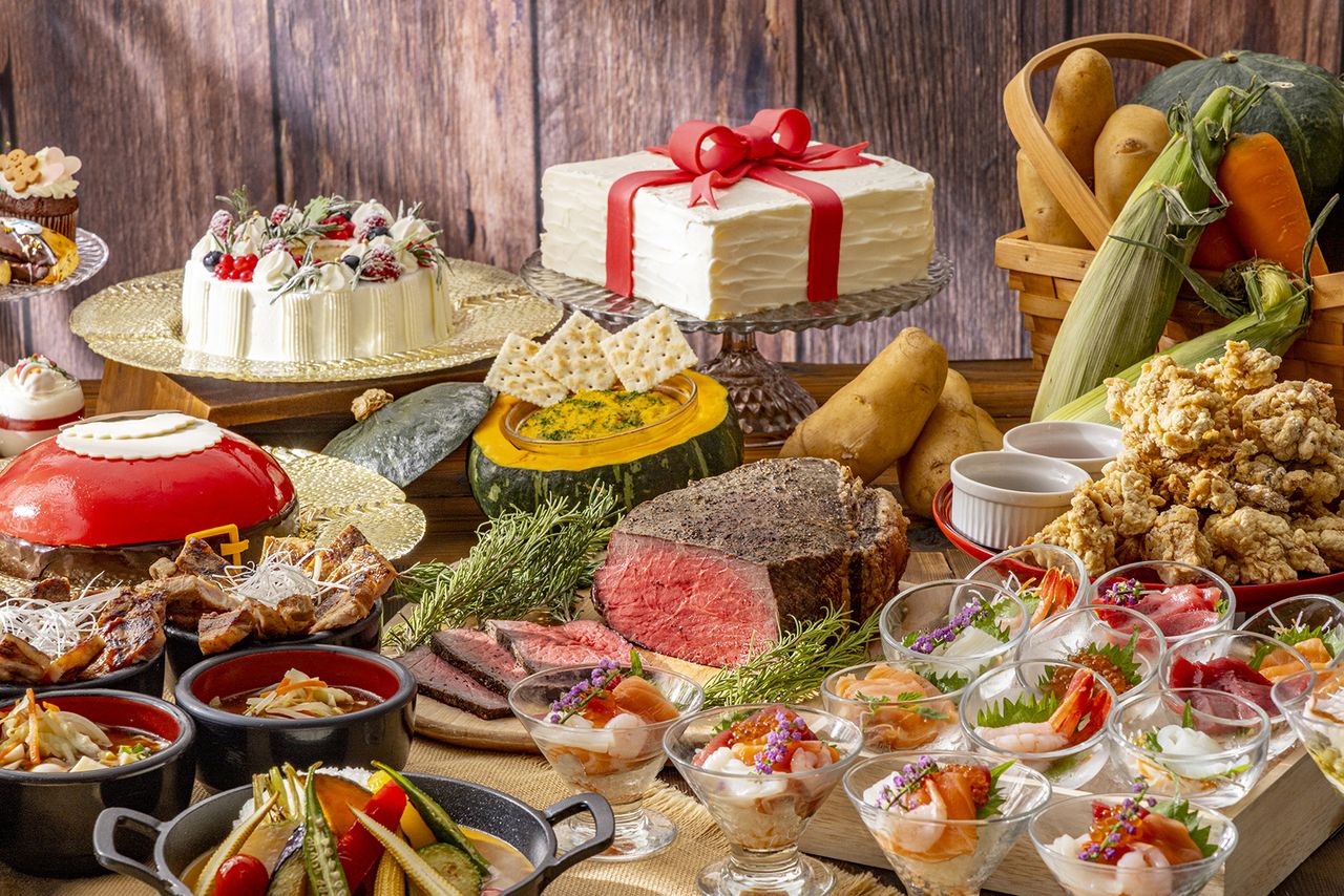 【平日ディナービュッフェ】★大人20％割引★＜11月1日-12月19日＞ 北のめぐみとクリスマスデザートビュッフェ