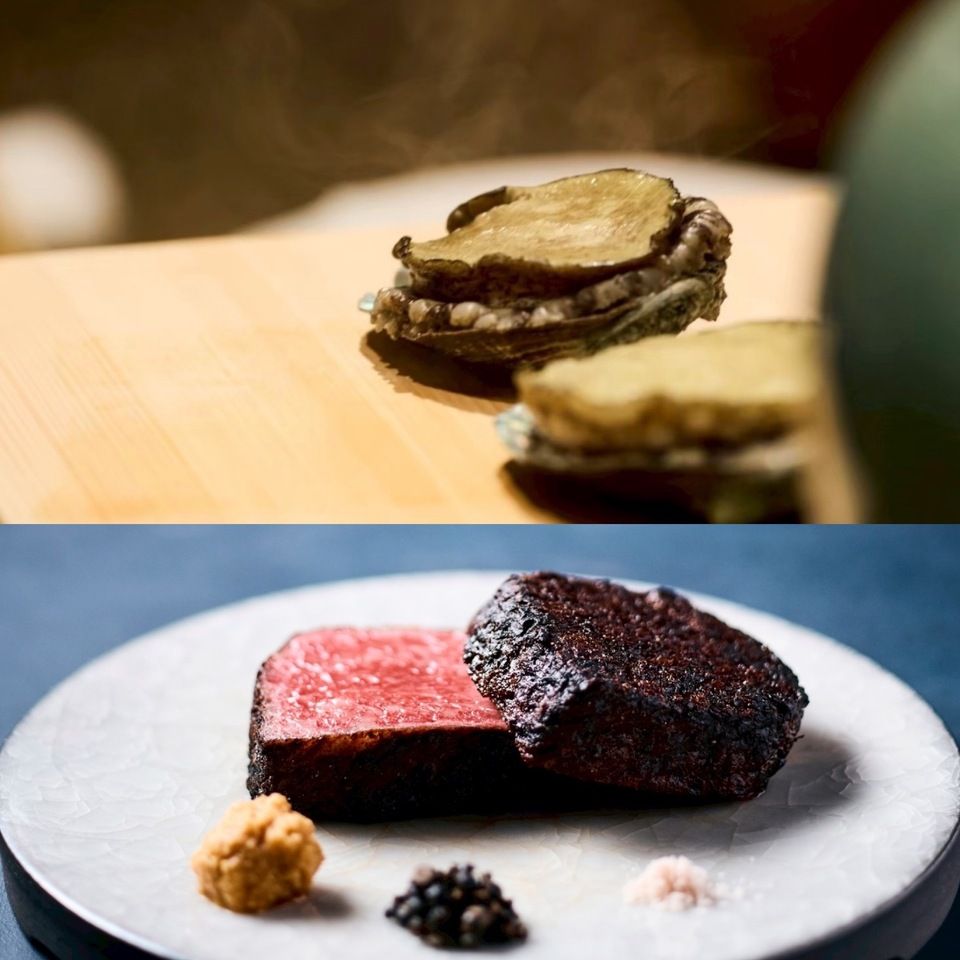 銀座 kappou ukai ”肉匠”・”鮑”贅沢ランチコース