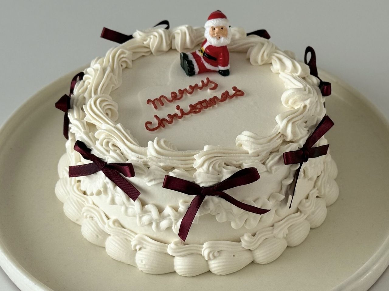 クリスマスショートケーキ（リボン）：直径9cm（1〜2人用）