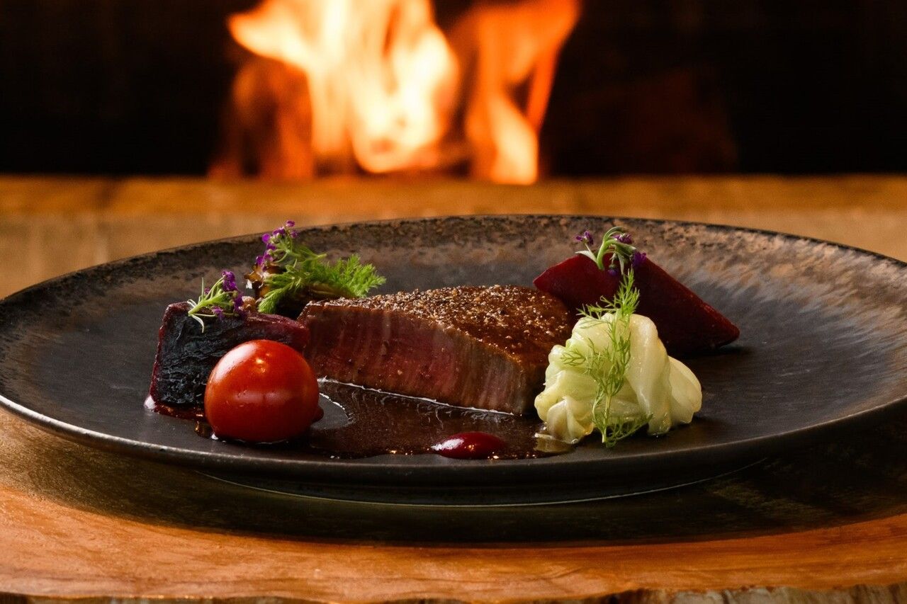 ランチコース【ファイヤーストーム】薪火で仕上げた鹿児島産黒毛和牛フィレを堪能するコース 全6品
