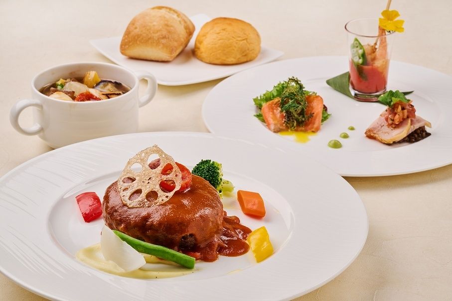 【20:00以降来店限定・宿泊者事前予約制レイトディナー「沖縄県産和牛ハンバーグステーキ」