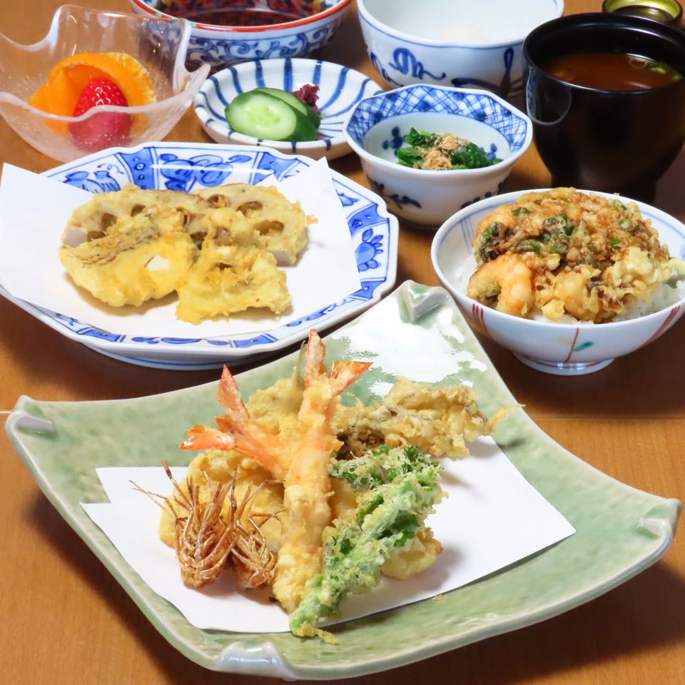 お昼の天ぷらコース