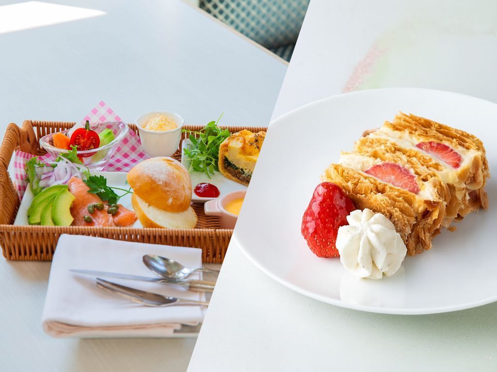 Basket Lunch (Salmon & Avocado) + Strawberry Half Millefeuille Set