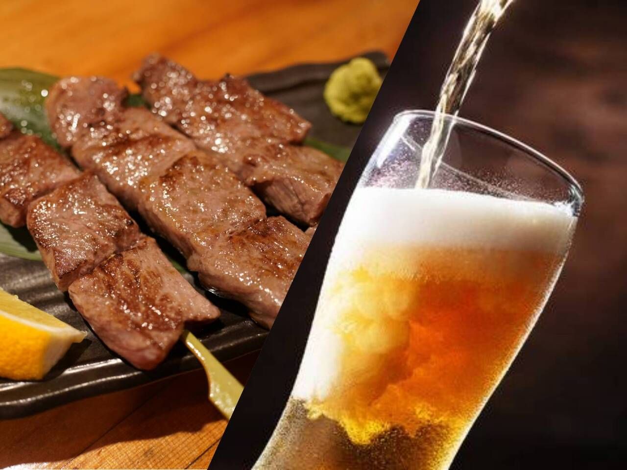 〈Lunch〉Wagyu Skewer & Beer Lunch Set