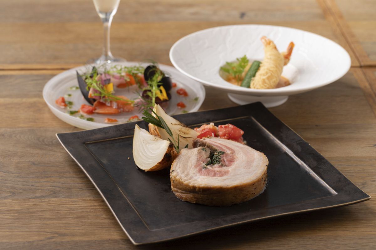 〈2時間飲み放題〉スパークリングワイン含む60種類のドリンク！美名豚のロースト、季節感溢れる食材を楽しめる ～Ricordo～　5,000円