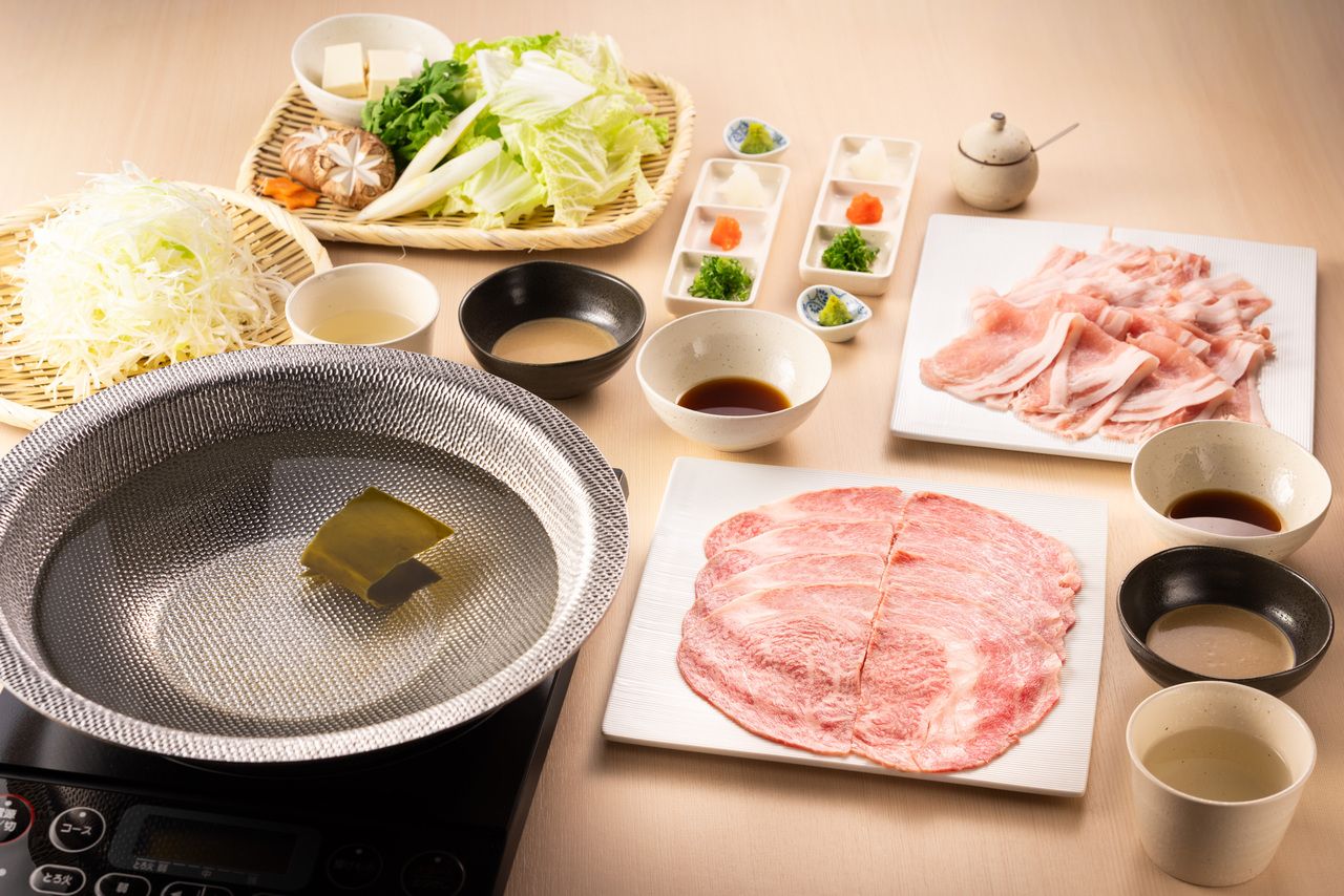 豚と牛の贅沢コース