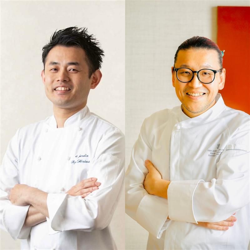 Le jardin Chef Horiuchi x VIRIDIS Chef Yamanaka 4Hands Dinner Collaboration with TAITTINGER