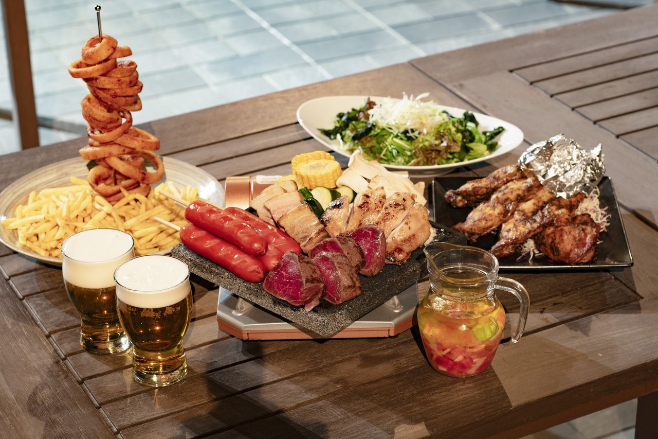 【5月6月限定　10日前予約でお得な早割り】溶岩BBQアルコールプラン（ 2時間セルフ飲み放題付）