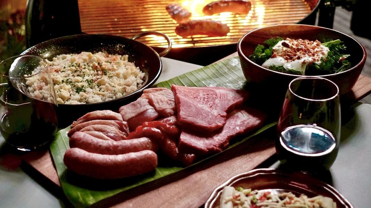 日本黑毛和牛露台烧烤，含无限畅饮的非酒精饮料