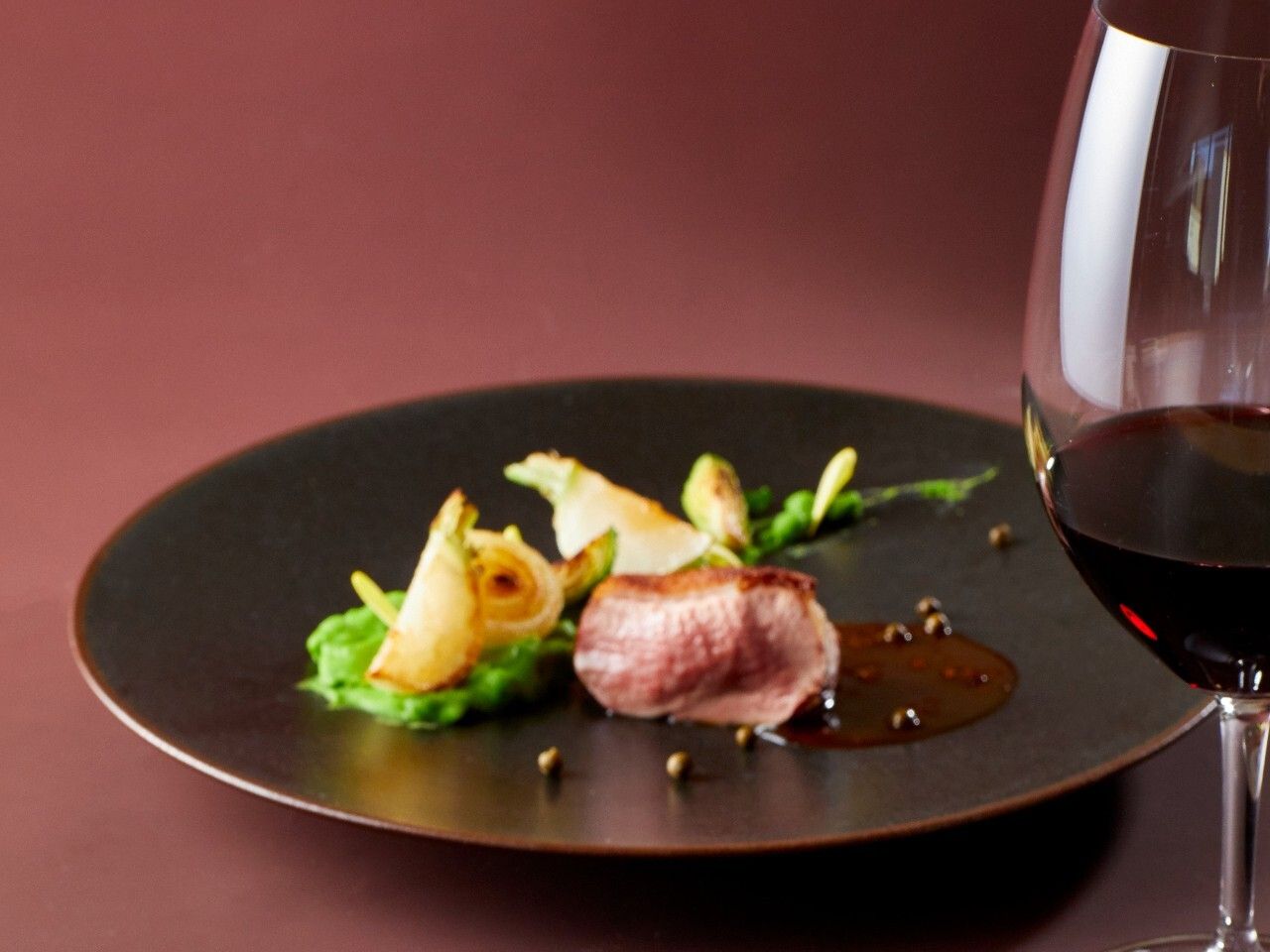 Dinner A + Glass of sparkling wine for toasting