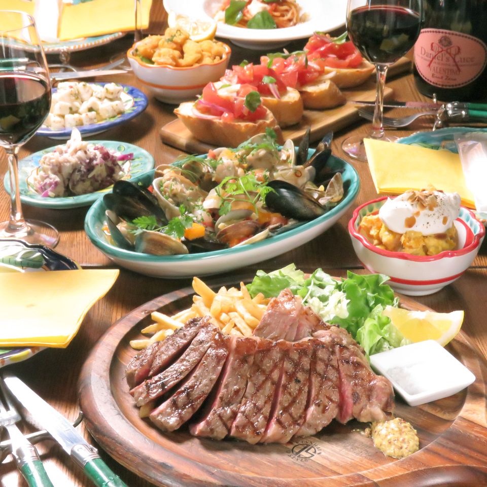 ◆6,500円（税込）≪6品≫ 【120分飲み放題付（90分L.O）】☆ルーチェおすすめプラン