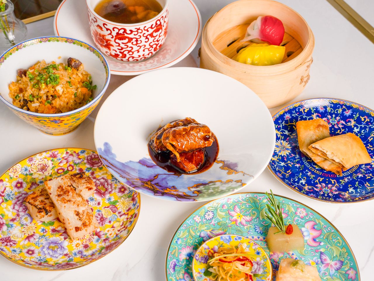 【Narcissus Course】10 Dishes Including Dim Sum, Seasonal Steamed Soup, and Today’s Fried Rice｜Free-Flow Drink Option Available