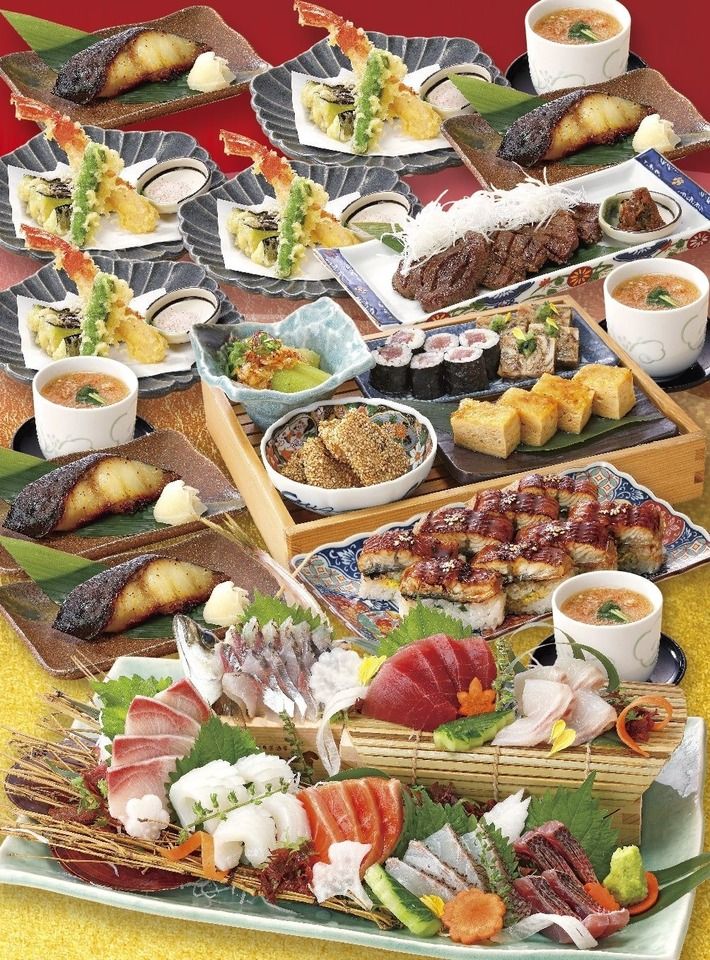 Sashimi bounty platter course