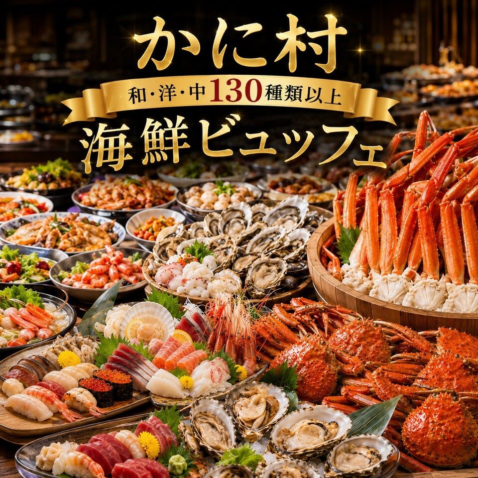 ◆From October onward◆ [Premium Buffet with King Crab] <120-minute limit> A seafood buffet featuring over 130 dishes + unlimited alcoholic drinks