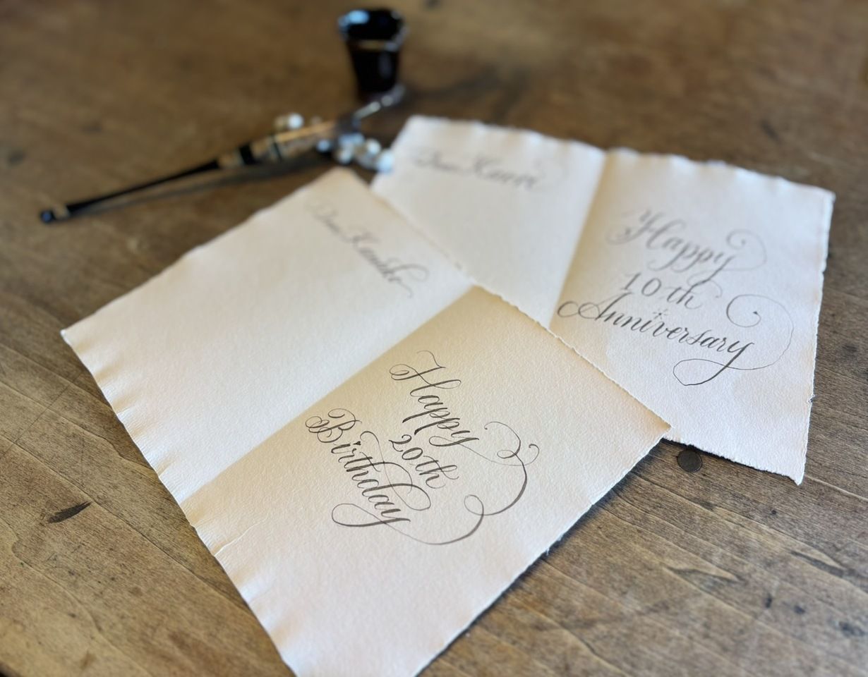 Calligraphy Massage Card
