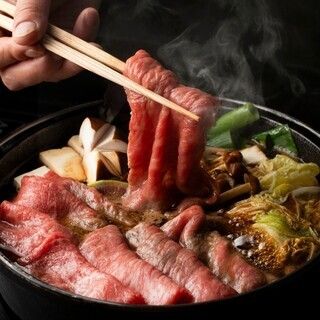霜降二種のすき焼き