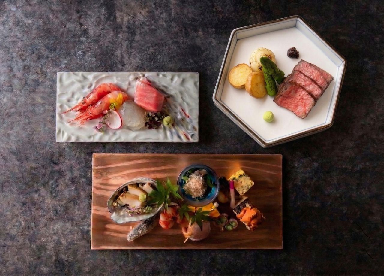 5月6月会席　黒毛和牛ローストビーフと浅利ご飯　11,000円