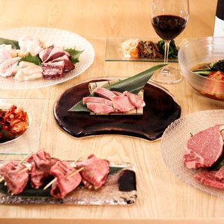 Sコース■接待・記念日向き極上コース（たまには贅沢したい方はコレ◎）■10,000円＜黒毛和牛のタタキ、ネギタン塩、フィレ、特上カルビ、特上希少部位、炙り寿司！＞