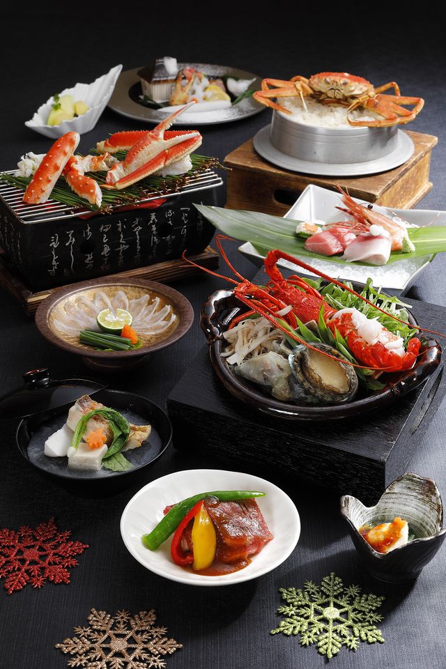 Kobe beef, spiny lobster, sweetfish, and abalone special kaiseki course June
