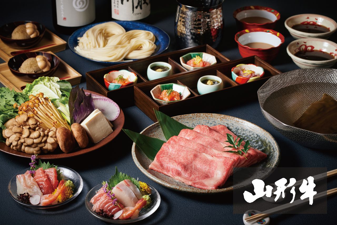 Specially selected Yamagata Wagyu beef shabu-shabu course
