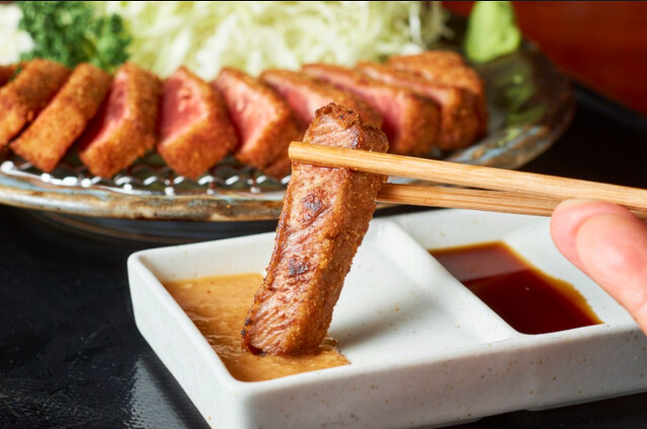 Beef cutlet set meal, 3 side dishes, 195g