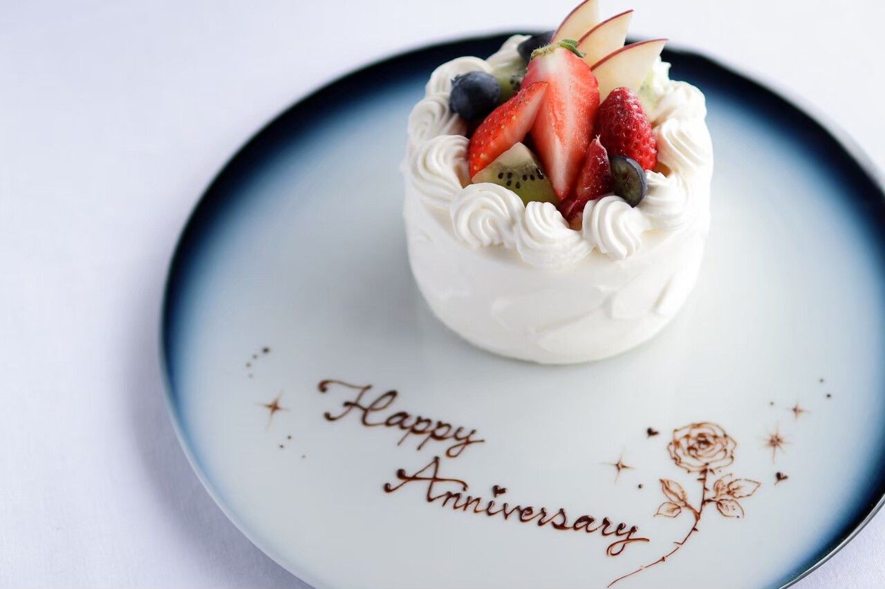 ディネA＋メッセージ付ホールケーキ（記念日）