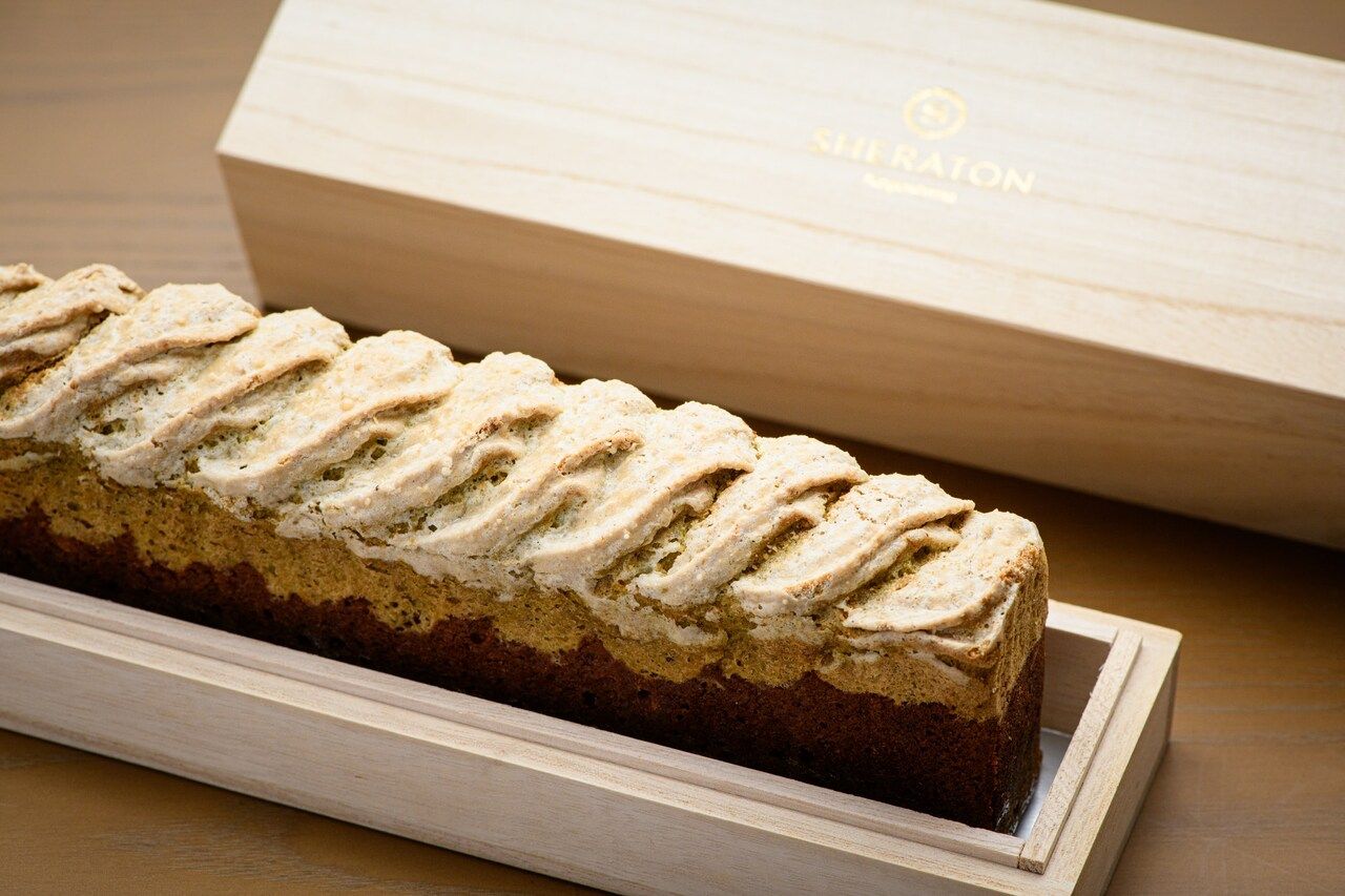 Chiran tea baked cake made with rice flour