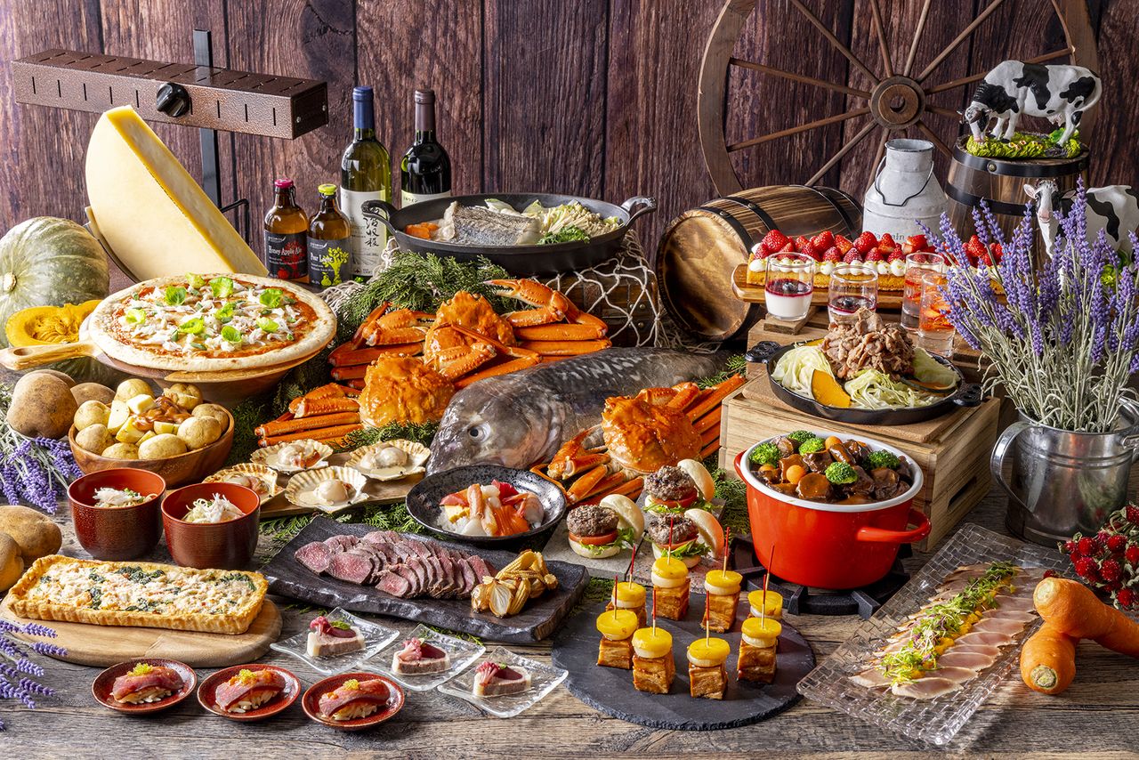 [Weekdays only] Relaxing 3-hour "Hokkaido Gourmet & Strawberry Sweets Buffet" Dinner