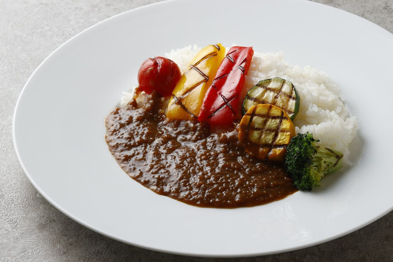 Grilled vegetable curry set