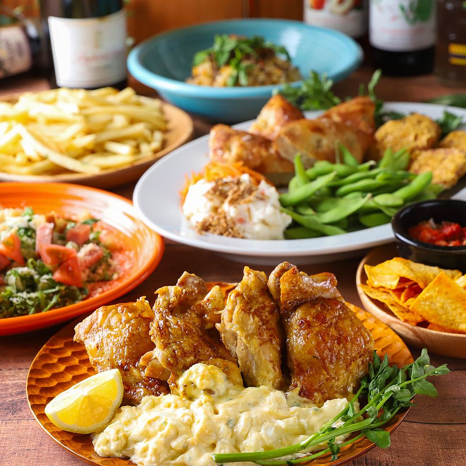 [Stylish drinking party] Juicy♪ A hearty plan that includes fuuri-furi chicken and appetizers☆All-you-can-drink
