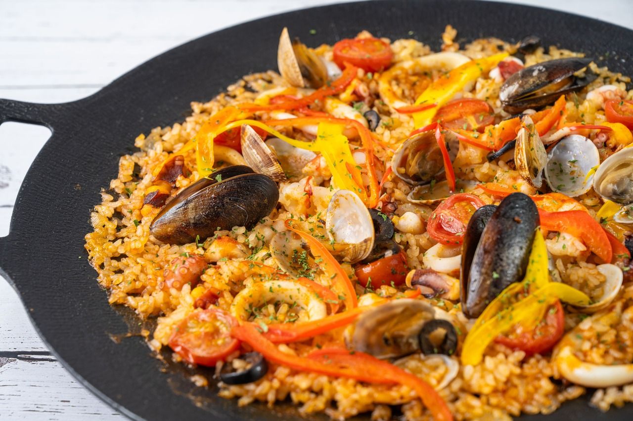 シーフードパエリア