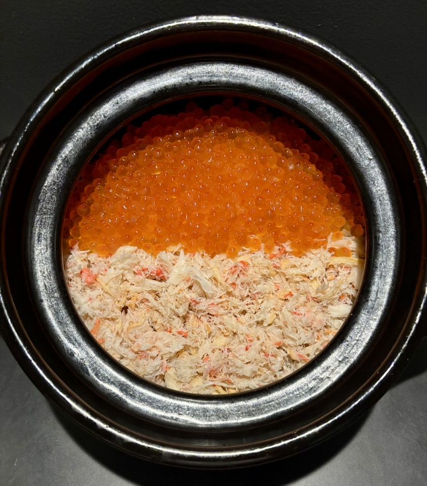 おまかせコース「北海道産 ずわい蟹といくらの土鍋御飯」