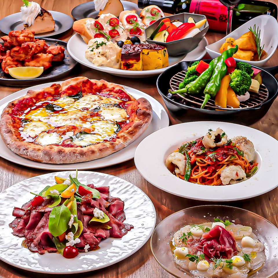 【간편】홈메이드 파스타&파스타나 치킨 프릿 등 단골 간편 코스◎8품 3,980엔(음식 포함)