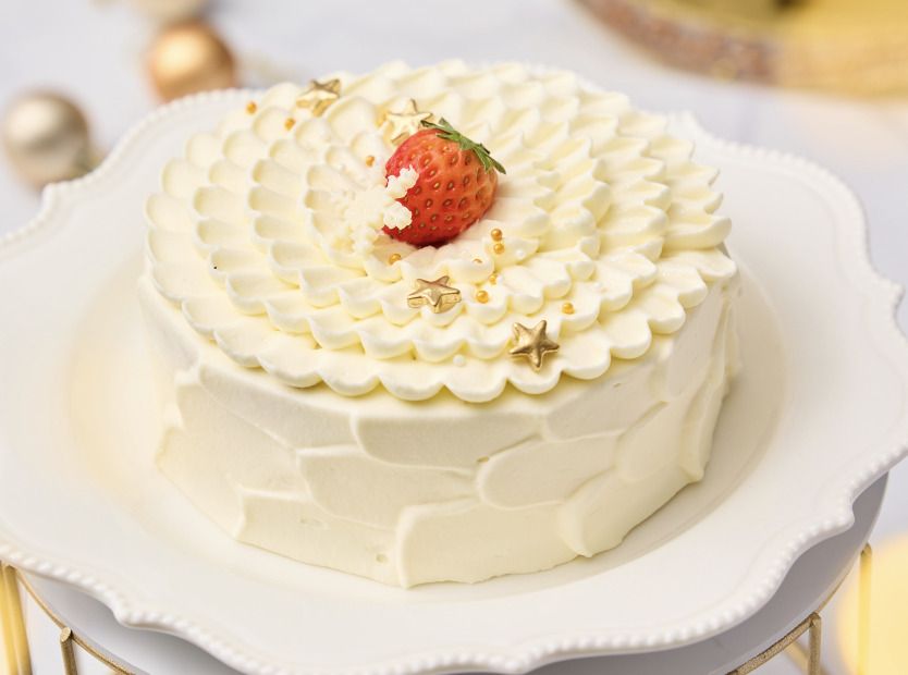 薔薇と苺のショートケーキ 6号 (X'mas Ver.) 