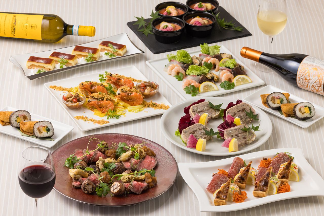 제철의 엄선 식재료를 사용한 연회에 딱 맞는 코스