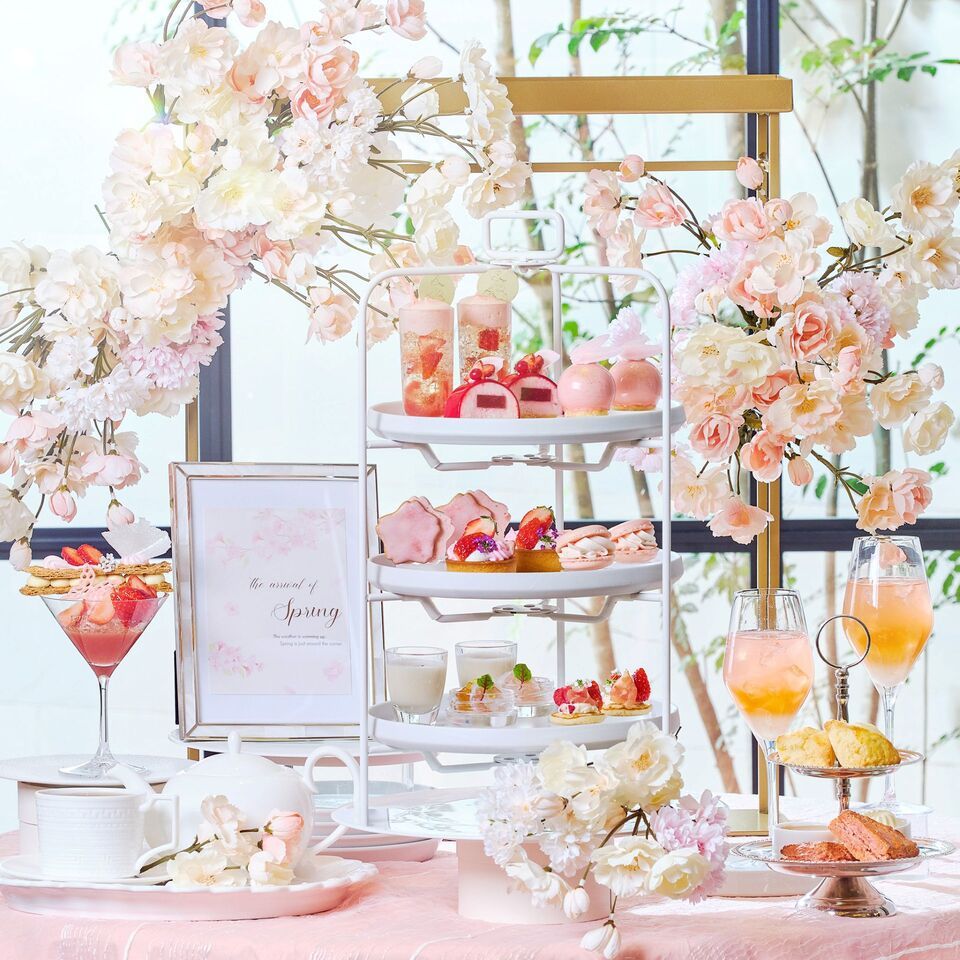 平日2026 『桜色のストロベリーアフタヌーンティー』  スイーツでお花見気分！桜といちごが奏でる心ときめくティータイム ＋スペシャルドリンク※マリアージュフレール1杯付
