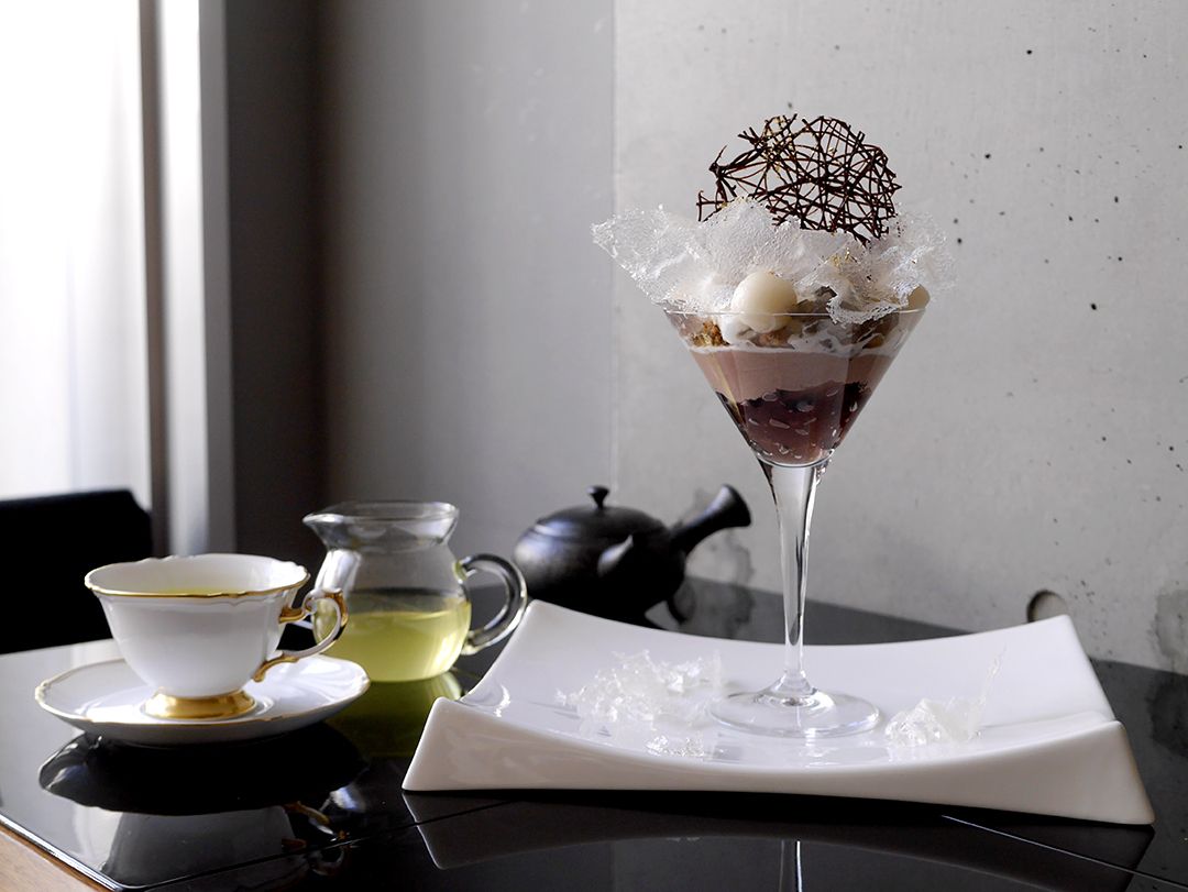 13:30【茶茶の間のspécialité】茶茶の間TEAパフェ 如月 2026  ~ 黒豆ときなこ‥そしてチョコへ ~