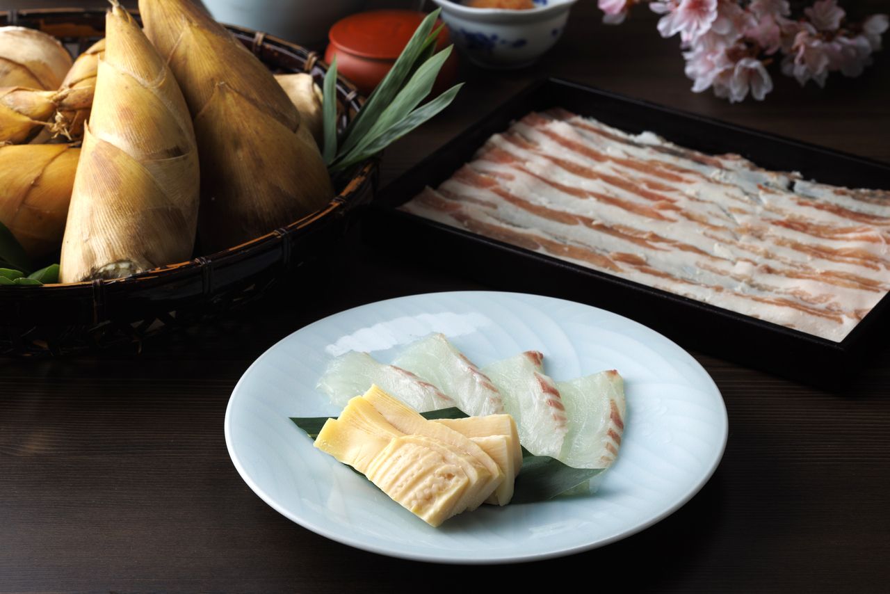[Spring only] Sakura sea bream, bamboo shoots, and carefully selected pork shabu-shabu course